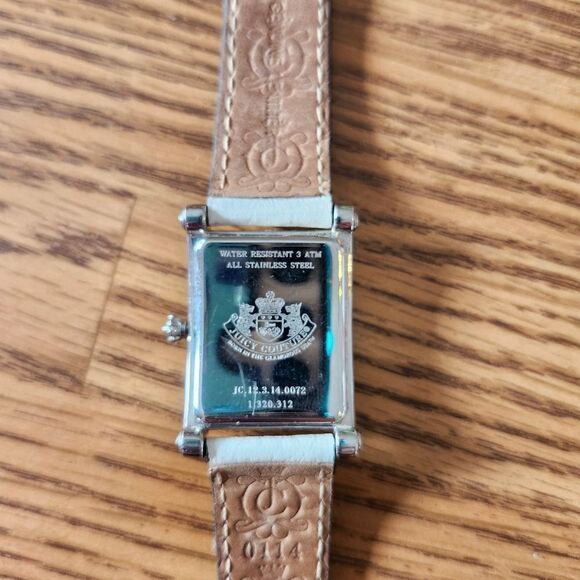 JUICY COUTURE Vintage G&P Silver And Leather Watch FEMININE - Picture 2 of 10